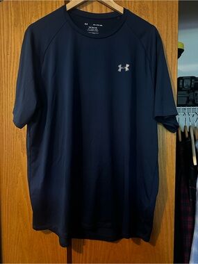 Under Armour Navy Short Sleeve HeatGear Performance Tee